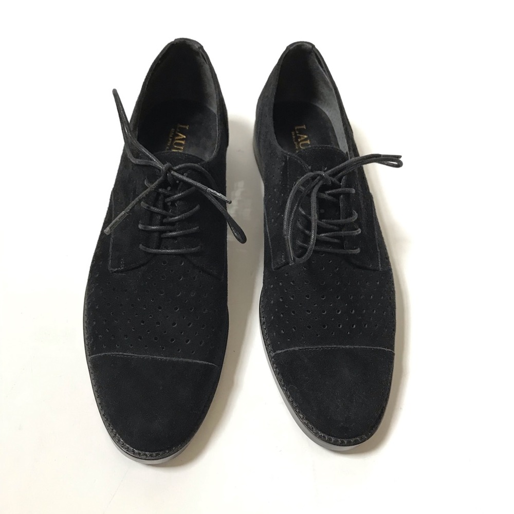 LAUREN Ralph Lauren Perforated Suede Oxfords 7.5 - Picture 4 of 8